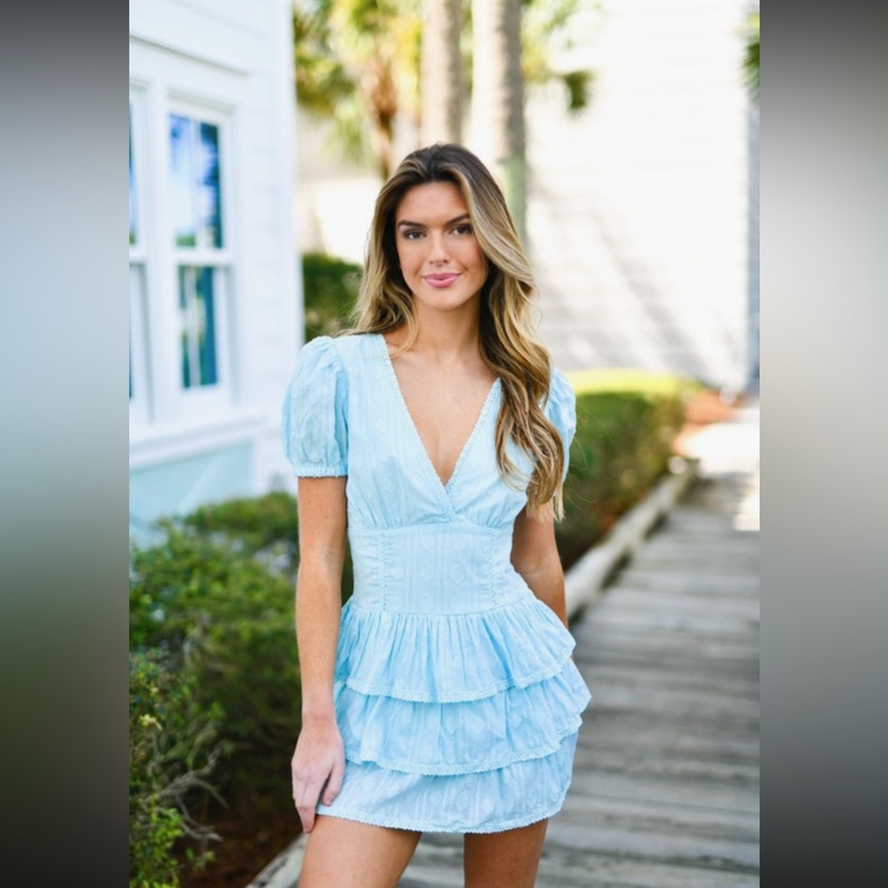 Brand New Baby Blue Romper Dress